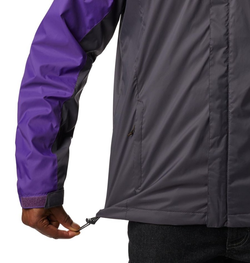 Columbia Collegiate Glennaker Storm - LSU Men's Rain Jacket Black | PEZNQM-792