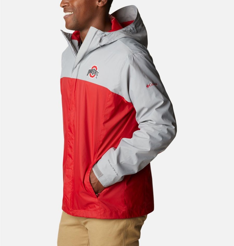 Columbia Collegiate Glennaker Storm - Ohio State Men's Rain Jacket Red | VQXAYD-215