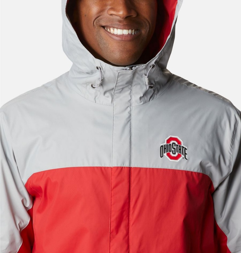 Columbia Collegiate Glennaker Storm - Ohio State Men's Rain Jacket Red | VQXAYD-215
