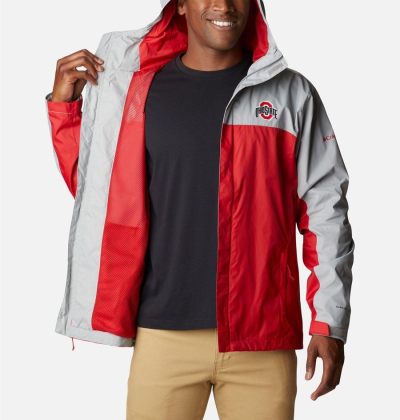 Columbia Collegiate Glennaker Storm - Ohio State Men's Rain Jacket Red | VQXAYD-215