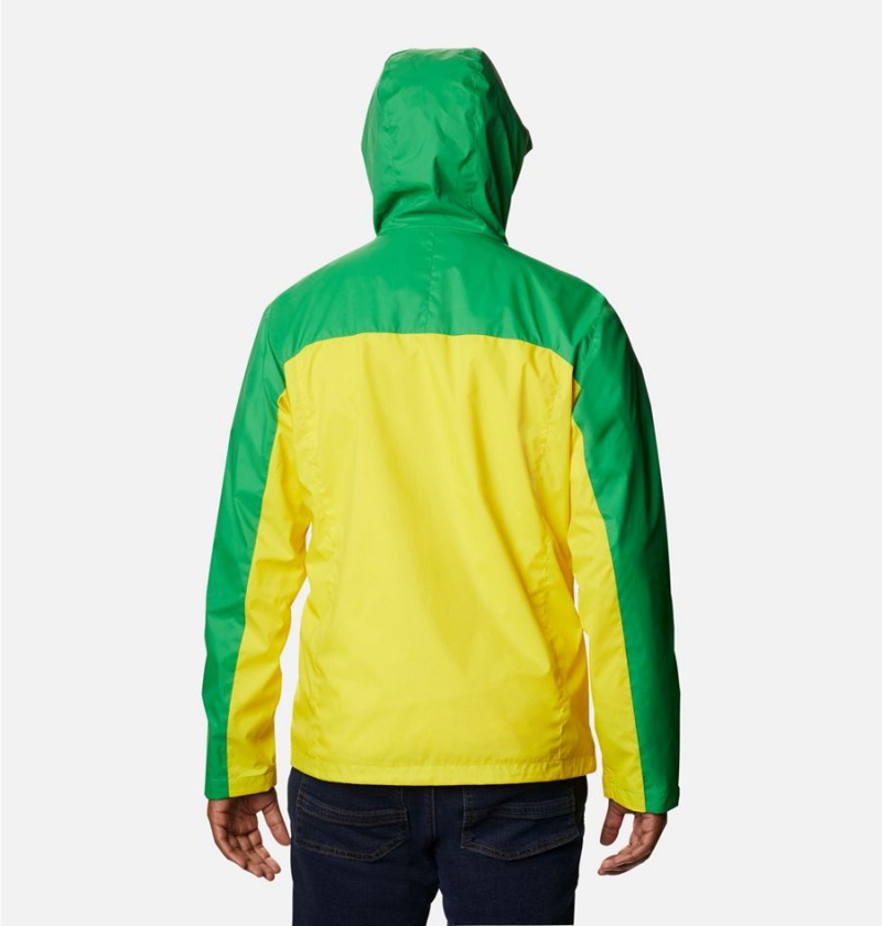 Columbia Collegiate Glennaker Storm - Oregon Men's Rain Jacket Yellow | DKWGQL-381