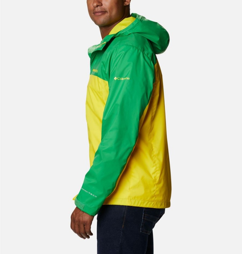 Columbia Collegiate Glennaker Storm - Oregon Men's Rain Jacket Yellow | DKWGQL-381