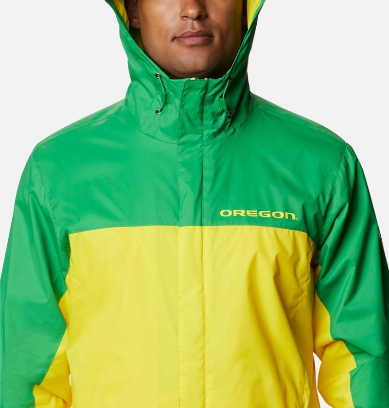 Columbia Collegiate Glennaker Storm - Oregon Men's Rain Jacket Yellow | DKWGQL-381