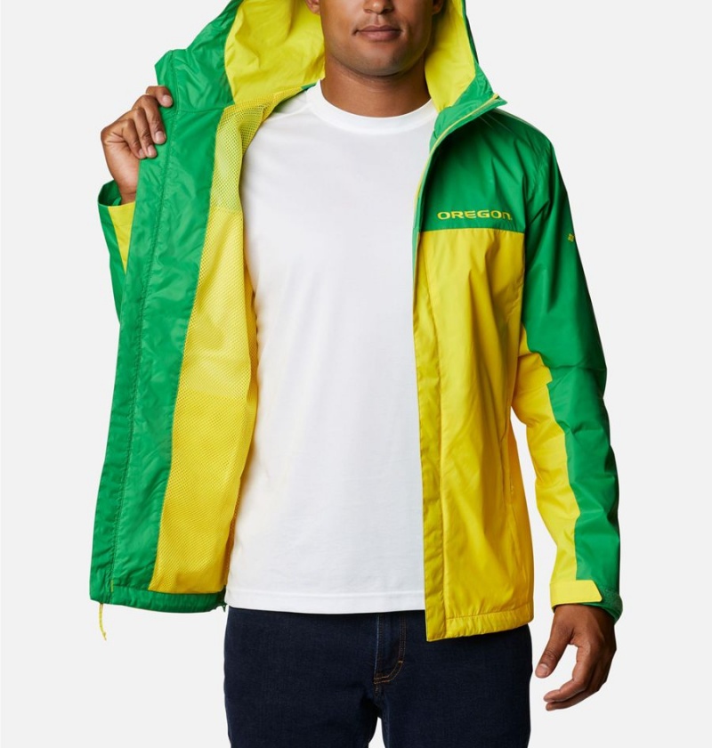 Columbia Collegiate Glennaker Storm - Oregon Men's Rain Jacket Yellow | DKWGQL-381