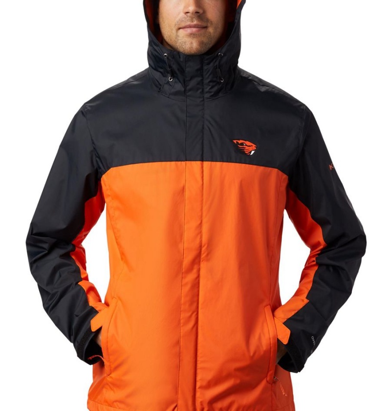 Columbia Collegiate Glennaker Storm - Oregon State Men's Rain Jacket Orange | CVUZOM-045