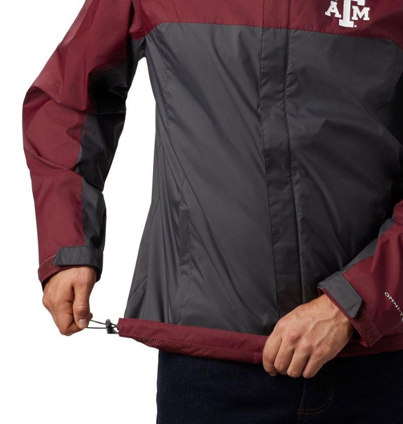 Columbia Collegiate Glennaker Storm - Texas A&M Men's Rain Jacket Grey | BFSEZT-601