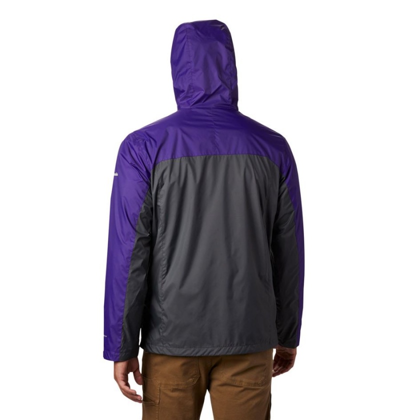 Columbia Collegiate Glennaker Storm - Washington Men's Rain Jacket Black | KUWHRC-657