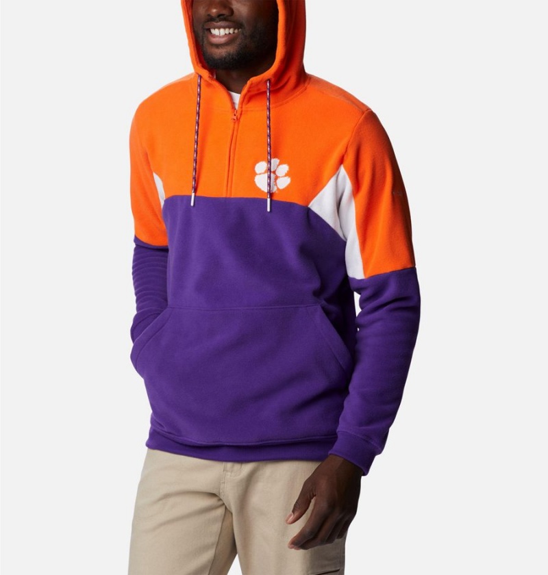 Columbia Collegiate Lodge Fleece - Clemson Men's Hoodie Purple | BWPDMX-137