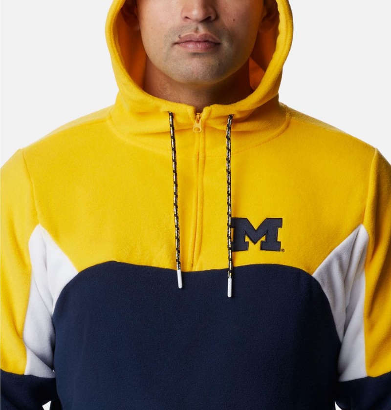 Columbia Collegiate Lodge Fleece - Michigan Men's Hoodie Navy | MPTGKR-034