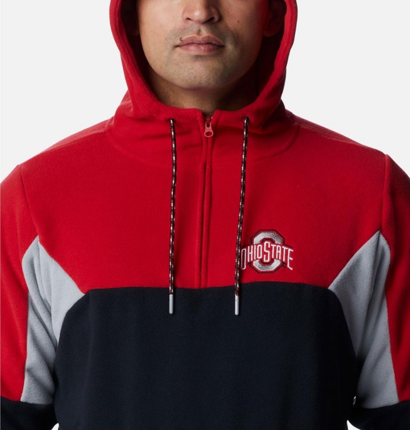 Columbia Collegiate Lodge Fleece - Ohio State Men's Hoodie Black | CFYXHK-274