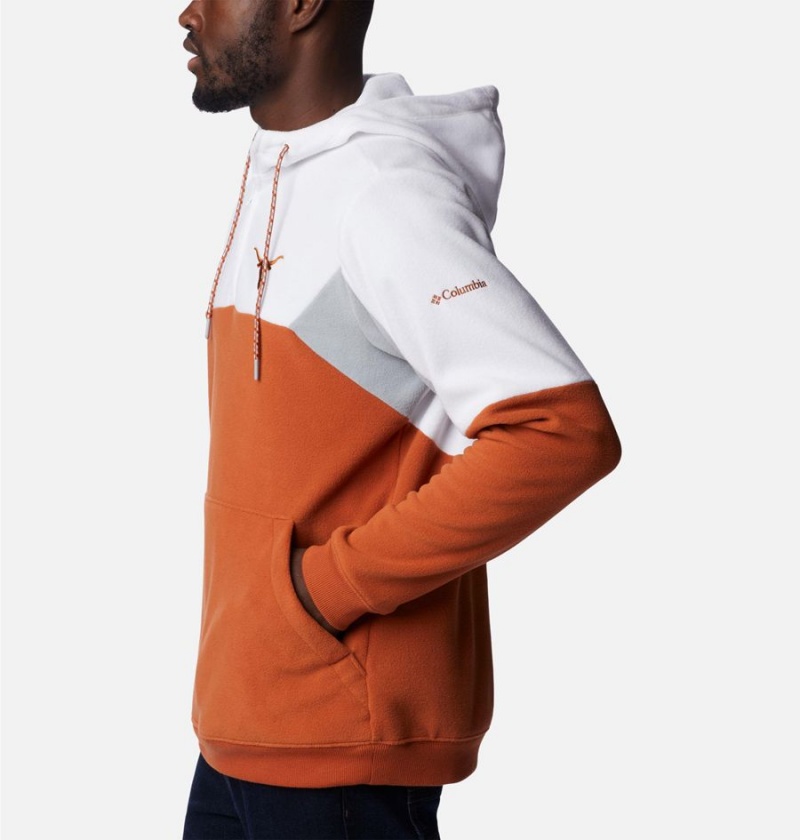 Columbia Collegiate Lodge Fleece - Texas Men's Hoodie Brown | COWKHJ-140