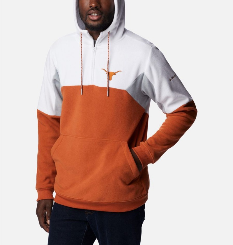 Columbia Collegiate Lodge Fleece - Texas Men's Hoodie Brown | COWKHJ-140