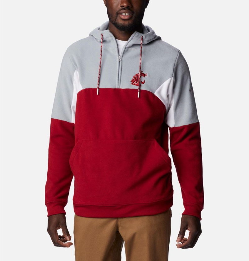 Columbia Collegiate Lodge Fleece - Washington State Men\'s Hoodie Red | LDOYMT-192