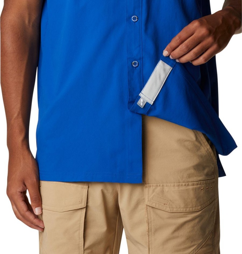 Columbia Collegiate PFG Slack Tide Camp - Florida Men's Shirt Blue | PHACYS-476