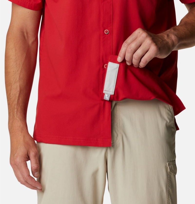 Columbia Collegiate PFG Slack Tide Camp - Ohio State Men's Shirt Red | XVYEZK-054