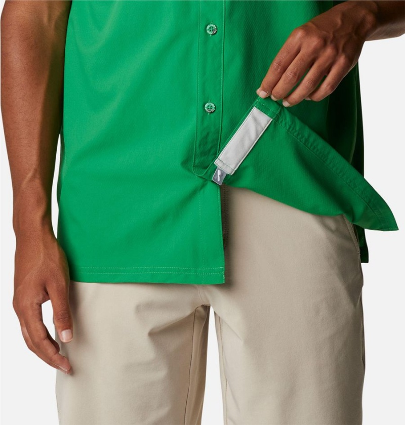 Columbia Collegiate PFG Slack Tide Camp - Oregon Men's Shirt Green | XMPBVN-390
