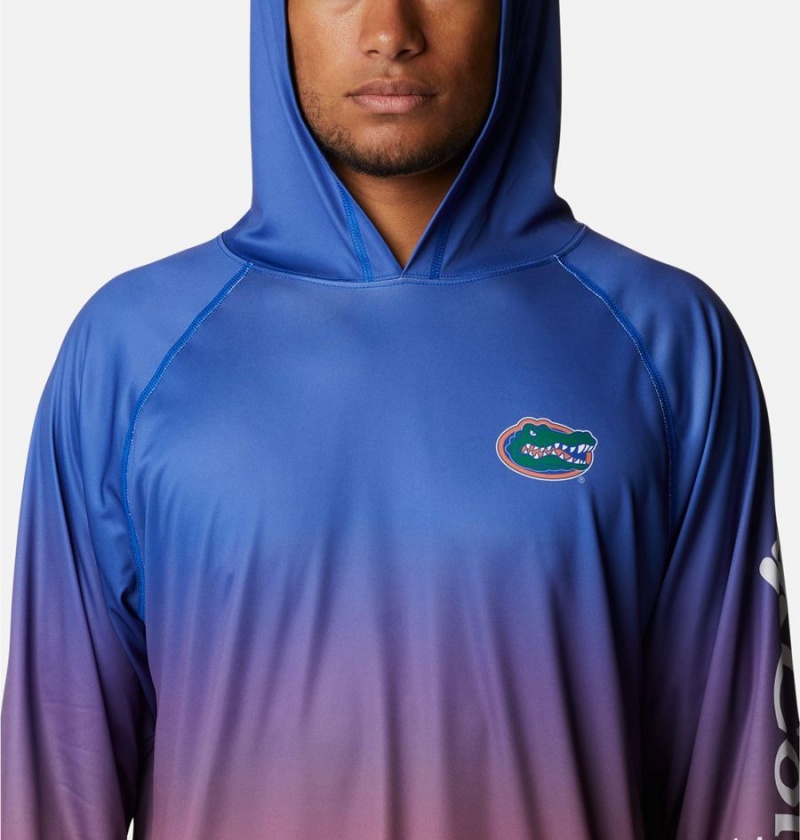 Columbia Collegiate PFG Super Terminal Tackle - Florida Men's Hoodie Blue | RCQBIV-542