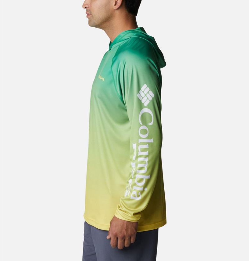 Columbia Collegiate PFG Super Terminal Tackle - Oregon Men's Hoodie Green | EHXILG-328