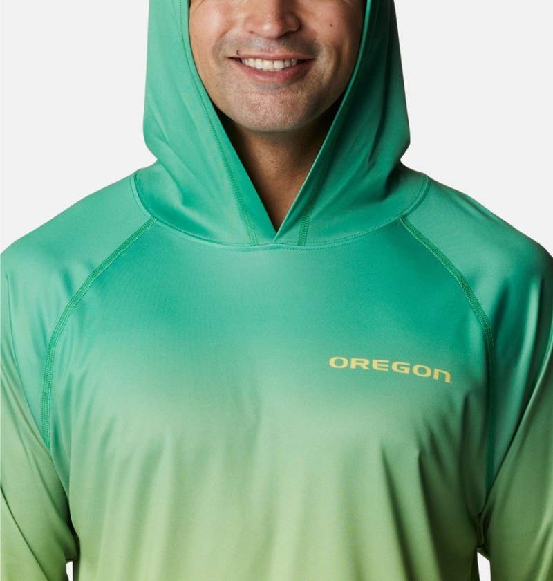 Columbia Collegiate PFG Super Terminal Tackle - Oregon Men's Hoodie Green | EHXILG-328