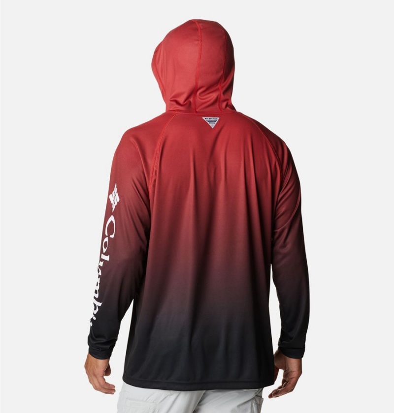 Columbia Collegiate PFG Super Terminal Tackle - Georgia Men's Hoodie Red | HVOSUP-613