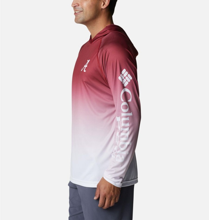 Columbia Collegiate PFG Super Terminal Tackle - Alabama Men's Hoodie Red | FGCMNJ-901