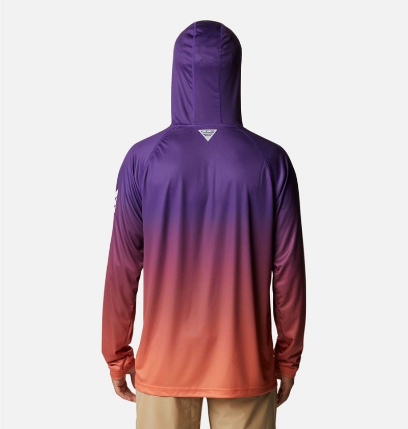 Columbia Collegiate PFG Super Terminal Tackle - Clemson Men's Hoodie Purple | PQFUIG-385