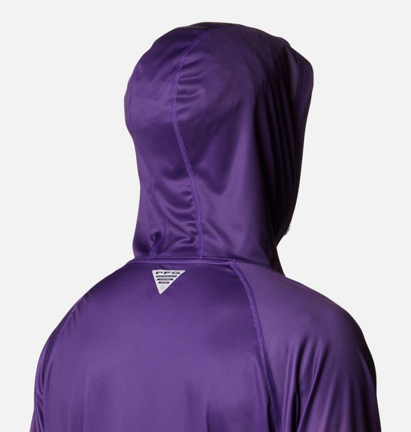 Columbia Collegiate PFG Super Terminal Tackle - Clemson Men's Hoodie Purple | PQFUIG-385