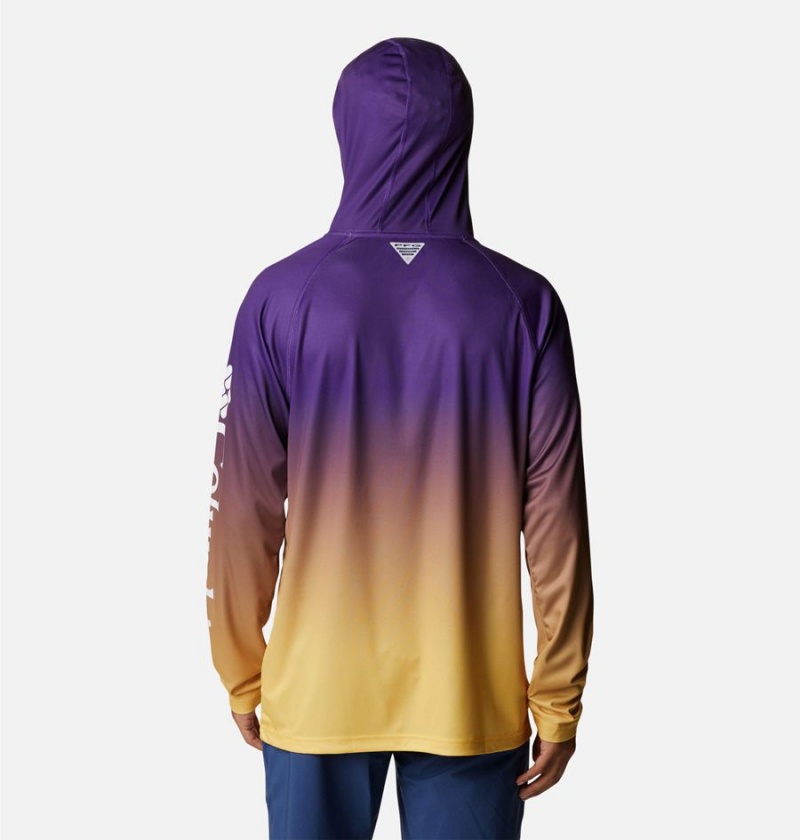 Columbia Collegiate PFG Super Terminal Tackle - Louisiana Men's Hoodie Purple | ZCSYME-083
