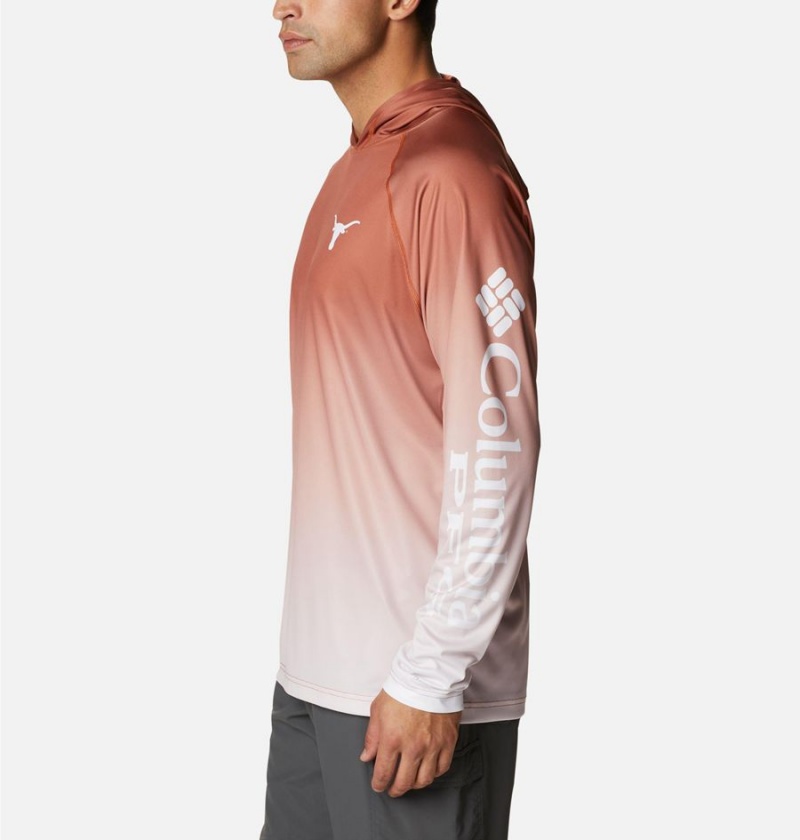 Columbia Collegiate PFG Super Terminal Tackle - Texas Men's Hoodie Orange | GZASUE-168