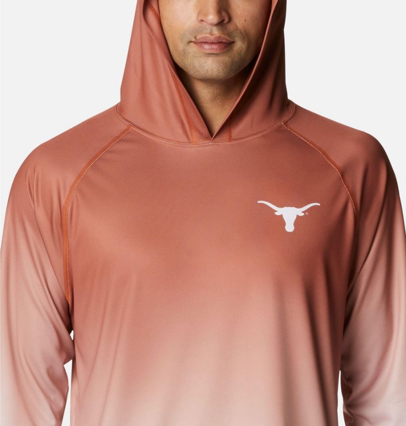 Columbia Collegiate PFG Super Terminal Tackle - Texas Men's Hoodie Orange | GZASUE-168