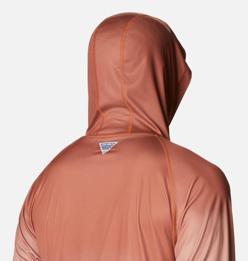 Columbia Collegiate PFG Super Terminal Tackle - Texas Men's Hoodie Orange | GZASUE-168
