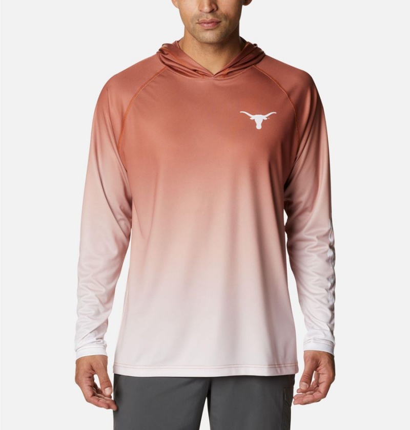 Columbia Collegiate PFG Super Terminal Tackle - Texas Men\'s Hoodie Orange | GZASUE-168