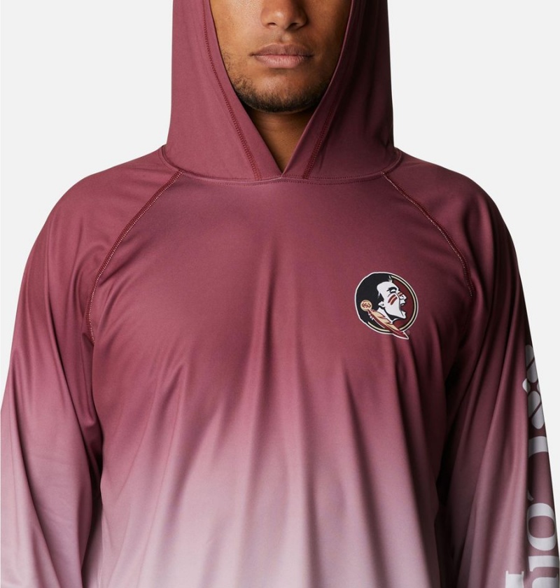 Columbia Collegiate PFG Super Terminal Tackle - Florida State Men's Hoodie Red | XZFTYK-128