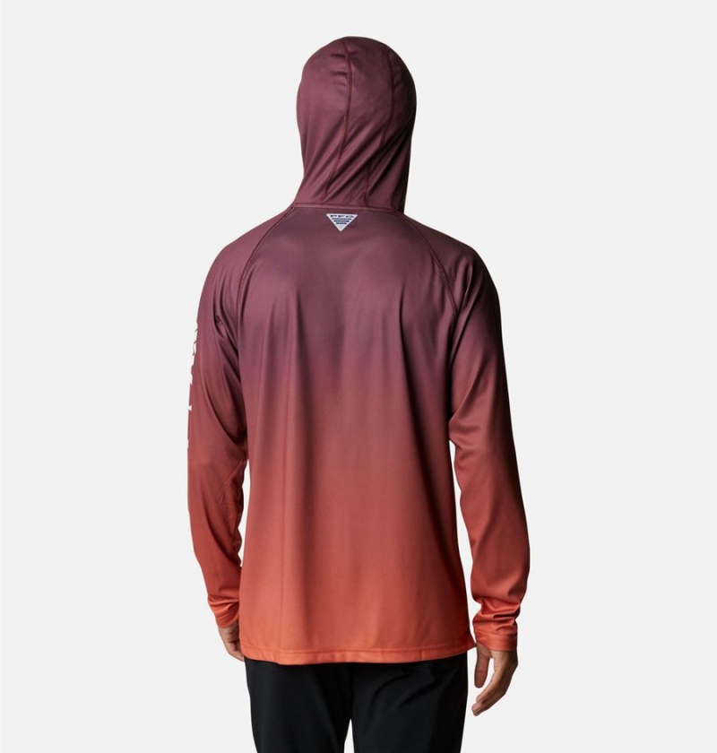Columbia Collegiate PFG Super Terminal Tackle - Virginia Tech Men's Hoodie Burgundy | UICYXS-069
