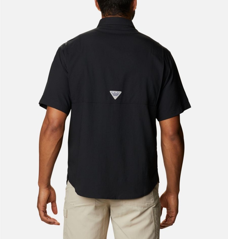 Columbia Collegiate PFG Tamiami Short Sleeve - Virginia Tech Men's Shirt Black | RGISOM-215