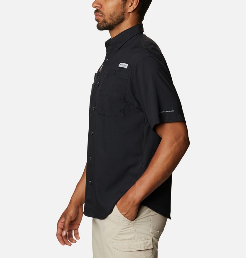 Columbia Collegiate PFG Tamiami Short Sleeve - Virginia Tech Men's Shirt Black | RGISOM-215