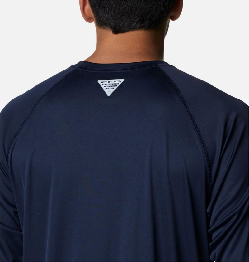 Columbia Collegiate PFG Terminal Tackle Long Sleeve - Dallas Cowboys Men's T-Shirt Navy | ADFCPJ-472