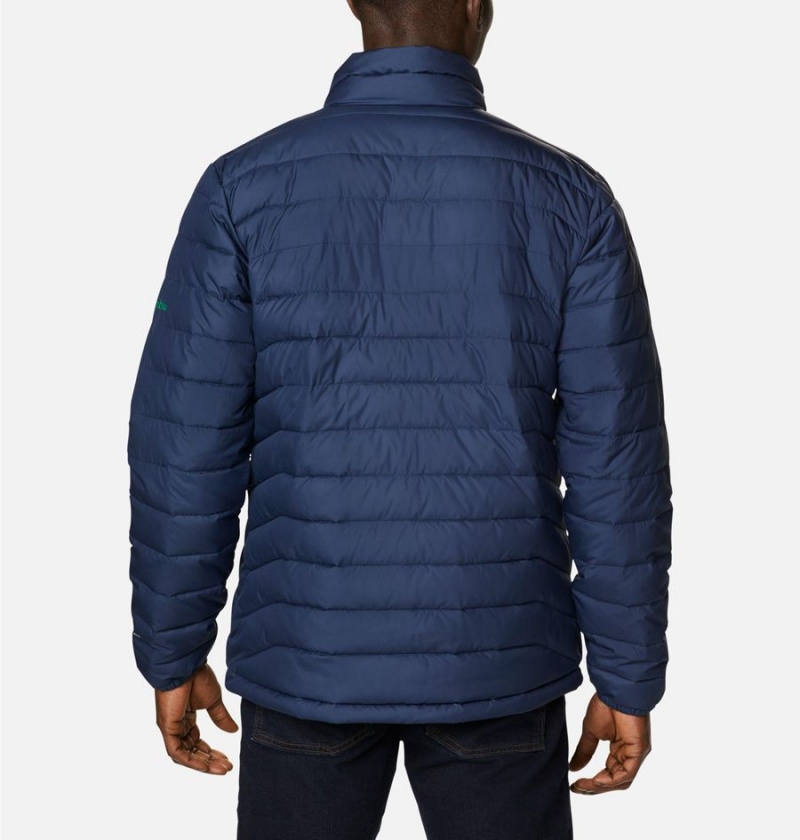 Columbia Collegiate Powder Lite - Notre Dame Insulated Men's Puffer Jacket Navy | RFSEHG-981