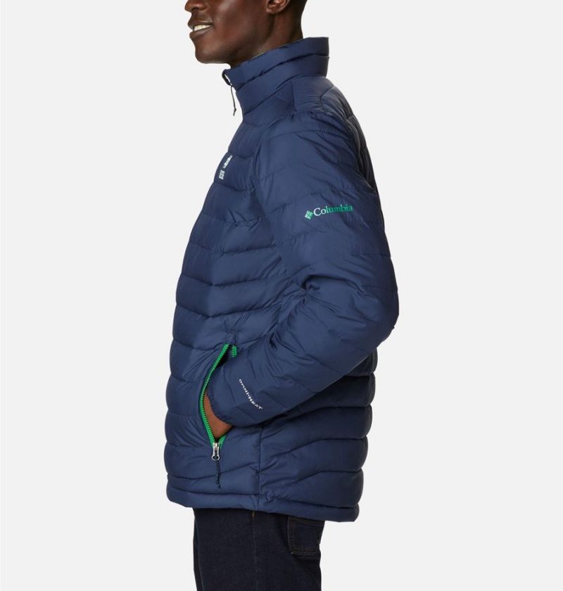 Columbia Collegiate Powder Lite - Notre Dame Insulated Men's Puffer Jacket Navy | RFSEHG-981