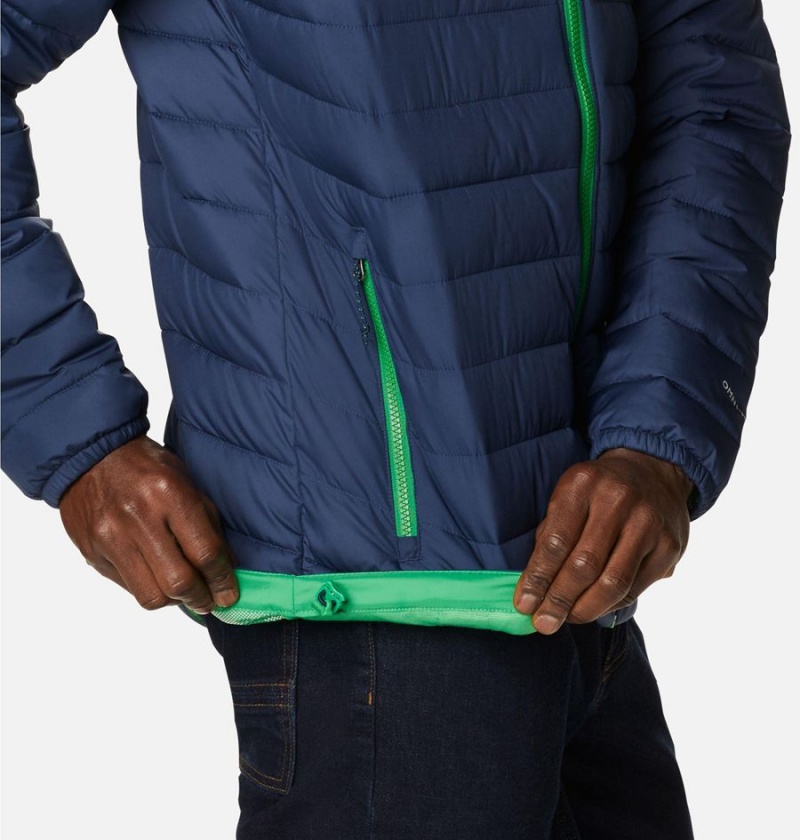 Columbia Collegiate Powder Lite - Notre Dame Insulated Men's Puffer Jacket Navy | RFSEHG-981