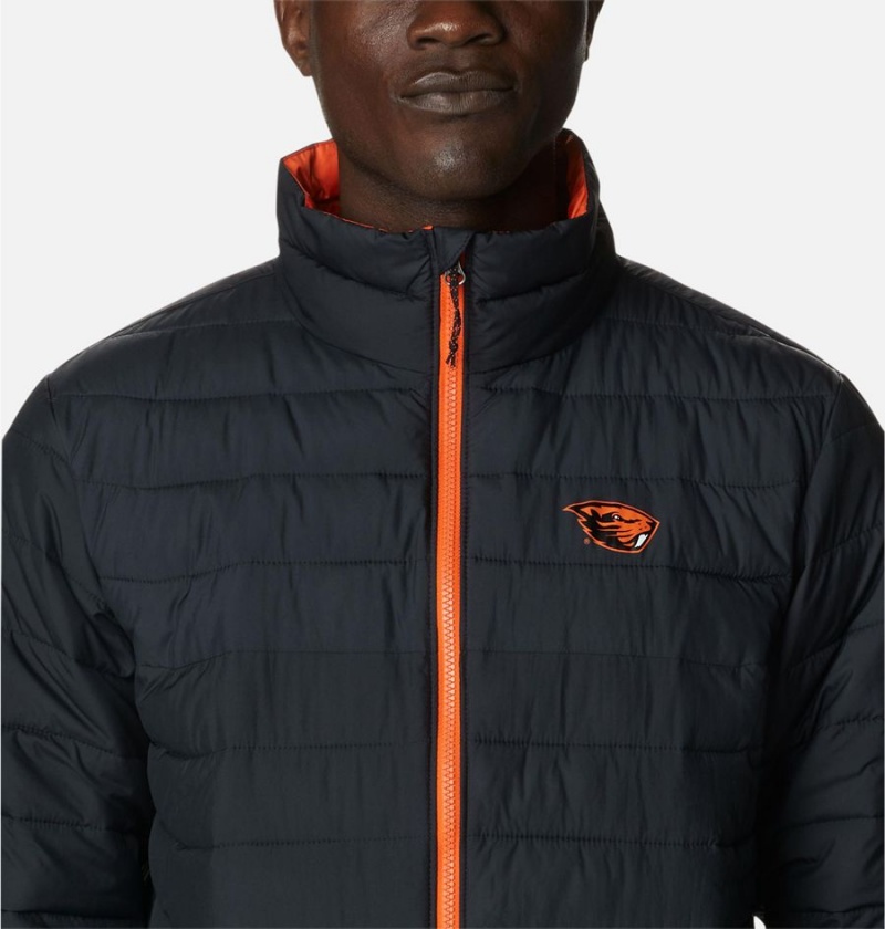 Columbia Collegiate Powder Lite - Oregon State Insulated Men's Puffer Jacket Black | DBVEOG-134
