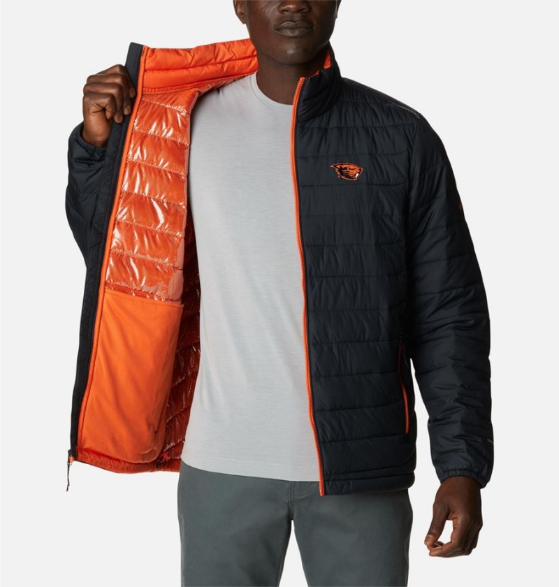 Columbia Collegiate Powder Lite - Oregon State Insulated Men's Puffer Jacket Black | DBVEOG-134