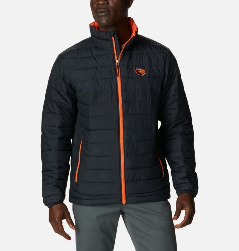 Columbia Collegiate Powder Lite - Oregon State Insulated Men\'s Puffer Jacket Black | DBVEOG-134