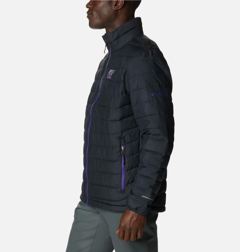 Columbia Collegiate Powder Lite - Washington Insulated Men's Puffer Jacket Black | SMRFVZ-281