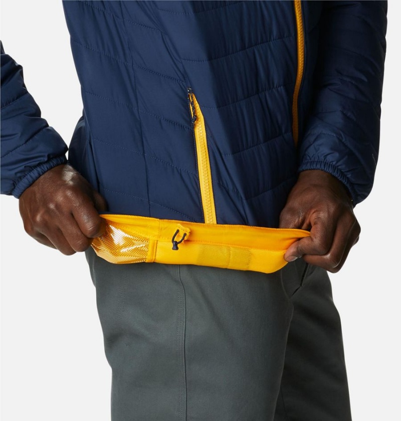 Columbia Collegiate Powder Lite - West Virginia Insulated Men's Puffer Jacket Navy | RUCGHY-462