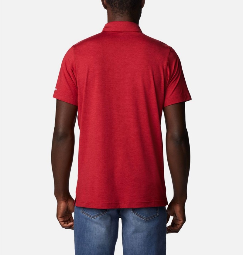 Columbia Collegiate Tech Trail - Alabama Men's Polo Shirt Red | YGKHEI-516