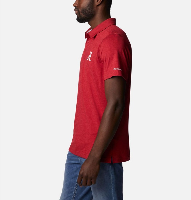 Columbia Collegiate Tech Trail - Alabama Men's Polo Shirt Red | YGKHEI-516