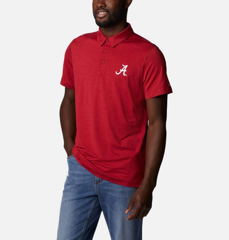 Columbia Collegiate Tech Trail - Alabama Men's Polo Shirt Red | YGKHEI-516