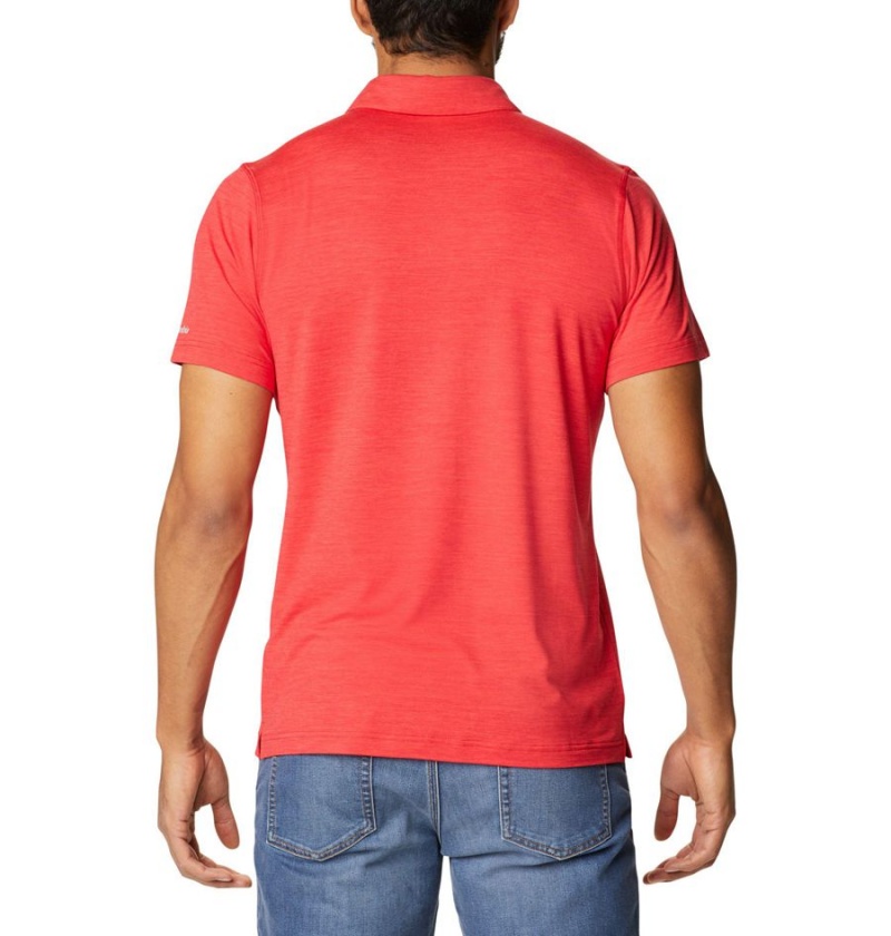 Columbia Collegiate Tech Trail - Ohio State Men's Polo Shirt Red | UALYJP-490