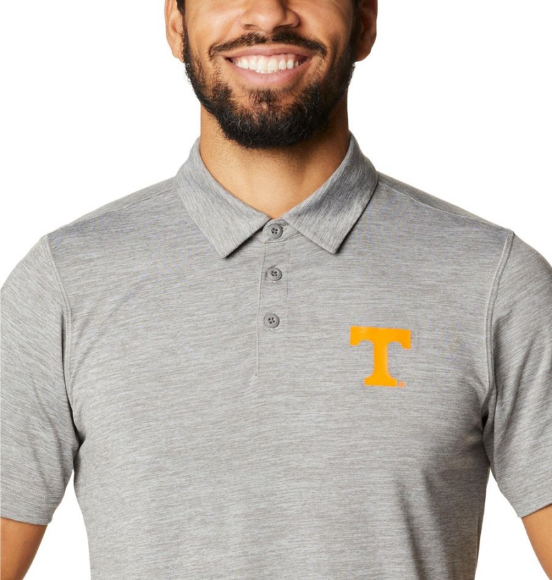 Columbia Collegiate Tech Trail - Tennessee Men's Polo Shirt Grey | XPIVED-061